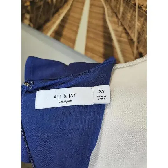 ALI  & Jay Chic Navy Blue Ruffled Dress - Picture 7 of 7